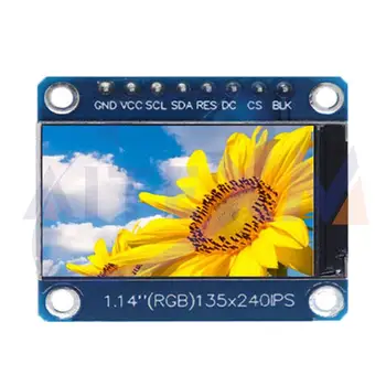 1,14 Инчов IPS OLED Дисплей Модул LCD екран 135*240 RGB TFT за Arduino ST7789 LCD такса SPI Пълноцветен HD OLED 8pin направи си САМ