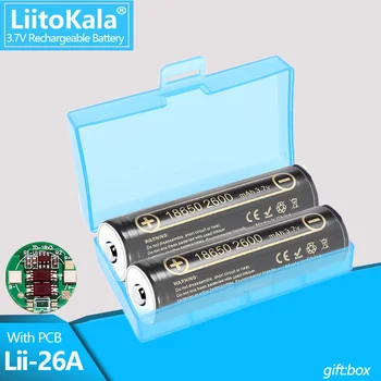 1-16 бр. LiitoKala Lii-26A с печатна платка 18650 2600 mah батерия от 3.7 На 2600 mah 18650 литиево-йонна акумулаторна батерия, батерии за фенерче