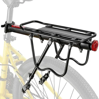 1 бр., черни аксесоари за велосипеди, а на задната стойка за велосипед, 110 паунда, товарен багажник за велосипед, а на задната стойка за велосипед с бързо освобождаване