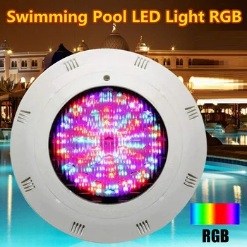 1 Комплект от 12 На 18 Watt Led Лампа за Басейна Подводни led Светлини с Възможността за Промяна на цвета RGB IP68 С дистанционно управление (18 W)