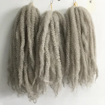 10 x сребристо-сиви синтетични наращенных коса Marley Braids за черната жени