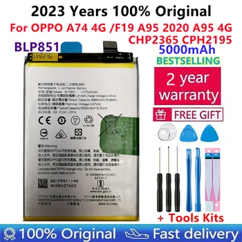 100% Оригинален Нов Батерия 5000 ма BLP851 Батерия За OPPO A74 CPH2195 5G BLP851 Батерии за мобилни Телефони