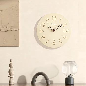 12-инчови безшумни метални стенни часовници с Модерен дизайн с цифрова батерия Прости стенни часовници Класически кръгли висящи разтегателен Saati за хол