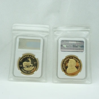 2014 1967 Южна Африка, Саудитска Африка Крюгерранд 1 унция златна монета на Символичен Пол Крюгер Възпоменателна метална монета с корпус PCCB