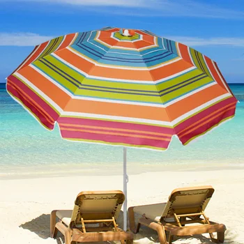 3 цветове, шарен чадър от слънцето на открито, голям чадър, джобно регулируема подслон за лятната ваканция