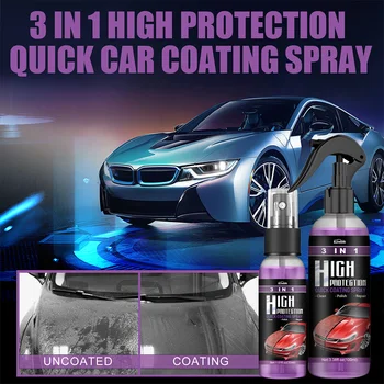 30 мл/100 мл 3 в 1 Кола керамично покритие спрей Авто Нано керамично покритие спрей за Полиране на восък за премахване на драскотини върху автомобилната боя