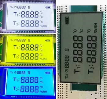 36PIN TN Положителна 4-Битова Сегментная LCD панел 2 Пътен LCD екран 3,3 с бяло/Синьо /Жълто-Зелено осветление