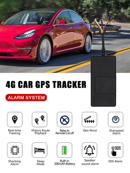 4G автомобилен GPS тракер, устройство за проследяване в реално време, локатор със защитата от загуба на, анти-кражба аларма, дистанционно управление, звуков сигнал SOS за автомобил, мотоциклет
