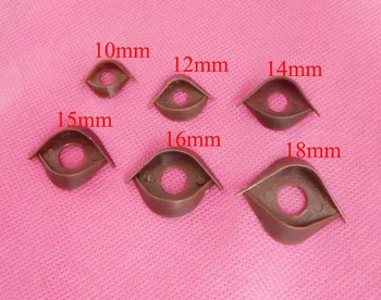 60шт 10 мм/12 мм/14 мм/15 мм/16 мм/18 мм кафяви игрушечное клепачите за аксесоари и играчки на очите