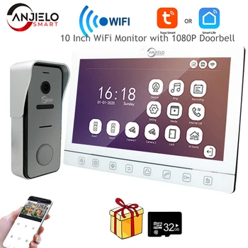 Anjielosmart SASHA видео домофон Ключ екран Система за 10 Инча WiFi Монитор с Поддръжка на Крилото на Разговора 1080P Камера Smart Life