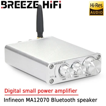 BREEZE HIFI Infineon MA12070 малък Цифров усилвател, Настолен компютър Тежки бас Домашен Bluetooth говорител