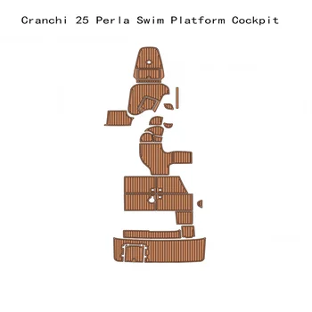 Cranchi 25 Perla Плавательная платформа кокпита на лодката EVA комплект от имитация на тиково дърво, подови хастар