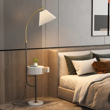 Ins wind Nordic под лампа диван за хол, холна масичка, изчистен плиссированный творчески малка странична масичка за спални, настолна лампа