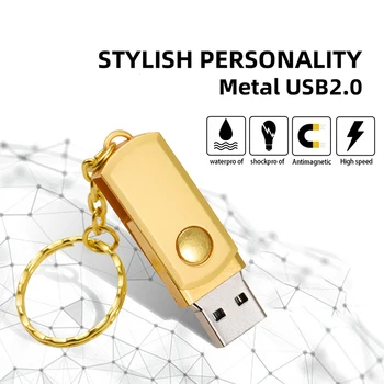 JASTER Розово Злато USB Флаш памети 64 GB Високоскоростна Флаш-памет 32 GB Сребърен Ключодържател Memory Stick 16G Креативен Бизнес Подарък U Диск