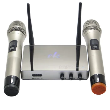 K5 Професионален безжичен UHF микрофон V4.0, семейна домашна автомобили караоке-ехо-система, поющая микрофон кутия, караоке плеър