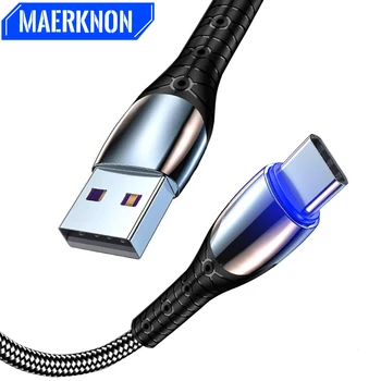 Maerknon Тип C USB Кабел QC 3,0 Зарядно Устройство За Мобилен Телефон, Кабел за Данни, За да Huawei P50 Xiaomi 13 12 Samsung Тип C Кабели Зарядно Устройство За Телефон