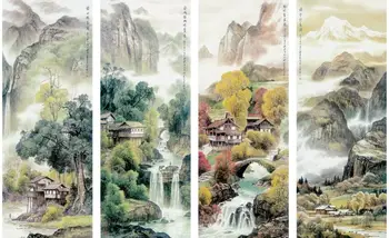 MT0023 Китайски стил цвете птица пейзаж принт изкуство платно плакат за декор за всекидневна Домашна стенни модел