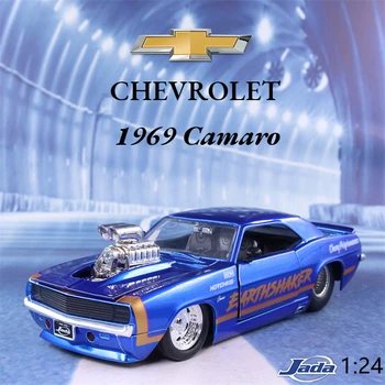 Nicce 1:24 1969 Chevrolet Camaro Muscle Car Molded под натиска на модел на превозното средство от метална сплав, играчки за детска колекция подаръци J114