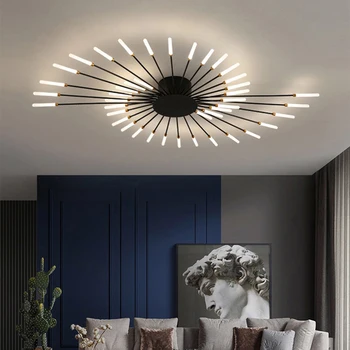 Nordic Light е Луксозен, с фойерверки тавана лампа за дневна, модерно проста креативна модна личност, меко осветление