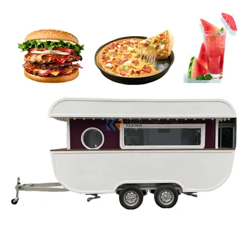Oem Европейски стандарт трейлър за заведения за бързо хранене с количка за хот-дог, ремарке за уличната храна, мобилен магазин за гореща продажба
