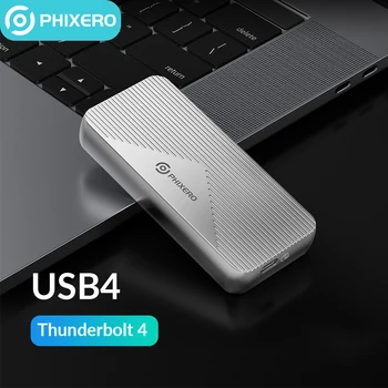 PHIXERO Thunderbolt 3/4 40 gbps USB4 свръх бърз SSD устройство Корпус M. 2 NVMe, съвместим с USB 4.0/3.2/3.1/3.0 За Mac