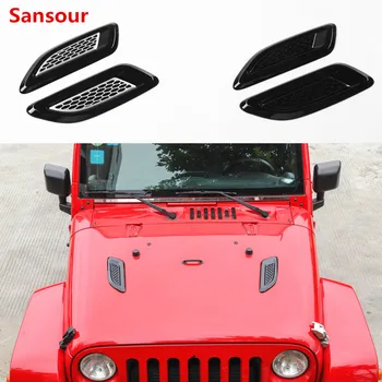 Sansour 2 бр./компл. Висококачествено Автомобилно Странично отдушник за дупка в Крилото, Покриване на Входната Решетка, за Украса на Въздуховод, Стикер от ABS-пластмаса