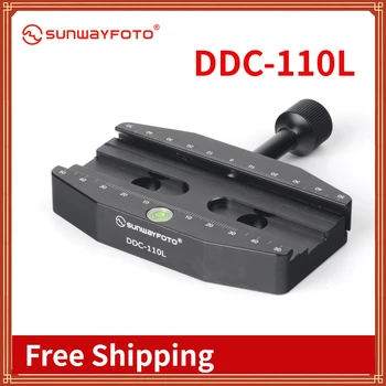 SUNWAYFOTO DDC-110L 110 мм Скоба с винтова дръжка за изравняване на основата на главичката на статив Подходящ за широкоформатен DLSR и един обектив за телефотография