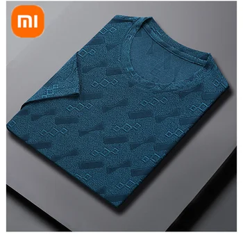 Xiaomi Mijia ice silk, Однотонная Ежедневни тениска с кръгло деколте, мъжка Лятна риза 2023, Приятен за кожата, на Ледена Хладен Дишаща топ с къс ръкав