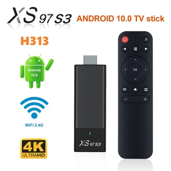 XS97 S3 Smart TV Stick Телеприставка H313 Интернет HDTV 4K HDR TV Приемник На 2.4 G 5,8 G Безжична Wifi media player Android 10