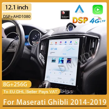 Автомобилна Радионавигация Tesla За Maserati Ghibli 2014-2019 Qualcomm Android 11 CarPlay Авто Мултимедия WIFI DSP GPS Bluetooth MP3