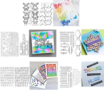 Азбуки Пеперуди Лентата е във Формата на Кристал Съобщения 2021 Нови Прозрачни Печати и Печати за Направата на Картичките в стил Scrapbooking със Собствените си ръце Занаяти