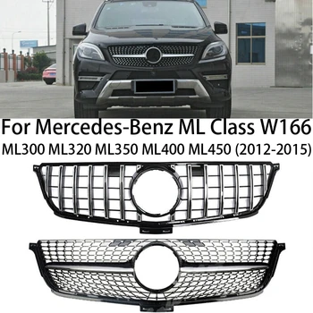 Актуализация на Колата Предна Решетка Решетка За Mercedes-Benz ML Class W166 ML300 ML320 ML350 ML400 ML450 2012-2015 Оформление на Автомобила