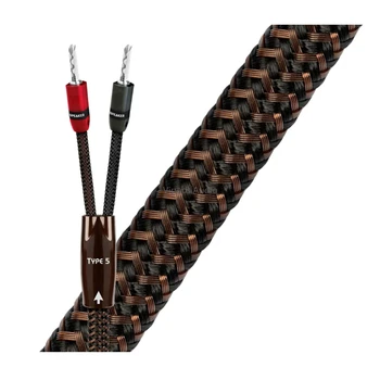 Акустичен кабел тип 5 (двойка), Пълна гама със сребрист банан BFA или с лопата за усилвател за Hi-Fi Двойка