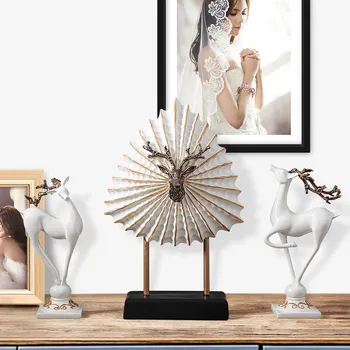 Американската смола Ретро Елен Декоративна украса на дома Хол, веранда TV шкаф с мебели, декорации занаяти Модел декор на стая