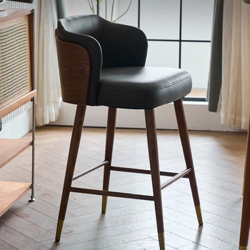 Бар столове за кухня в скандинавски стил, луксозна стойка за ресторант, бар столове за всекидневна, модерна градинска мебел Taburete Alto SR50BC