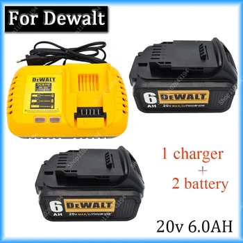 Батерия електрически инструменти Dewalt 3.0 AH 4.0 5.0 AH AH 6.0 AH 18V 20v за батерията Dewalt DCB180 DCB181 DCB182 DCB201 DCB200 максимална мощност 18650