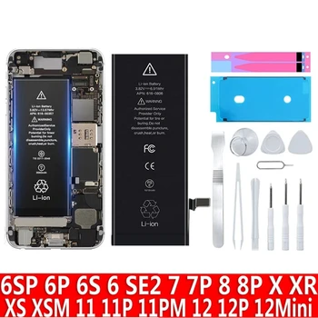 Батерия за iPhone Plus 8 7 12 Pro MAX 11 X XR XS SE 2020 Взаимозаменяеми Bateria 