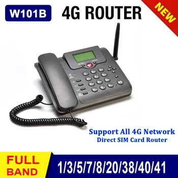 Безжична GSM 3g Безжичен Рутер сим-карта 4g Wifi Точка за Достъп Стационарен Телефон, Настолен Телефон За Офиса Дома Хотела Rj-45 LAN Порт W101B