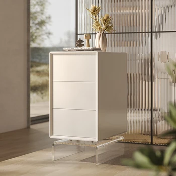 Бели нощни шкафчета в скандинавски стил, модерни дървени рамки за конзоли, шкафчета за съхранение на козметика, мебели за спалня Comoda Pra Quarto