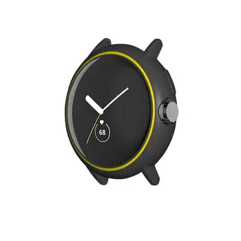 Броня с куха рамка за Google Pixel Watch, аксесоари за часовници, защита от драскотини при падането, лек защитен калъф за часа, защитен калъф