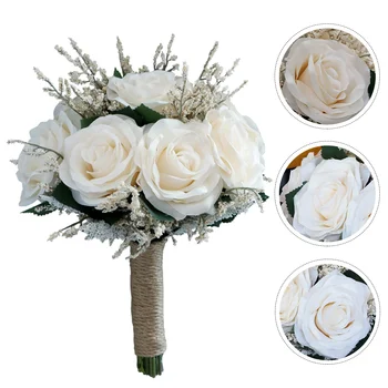 букет цветя, сватбени букети за булката, карамфил за маса, имитация на букет от рози, цветя сватба