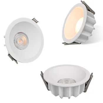 Бяла лампа КОЧАН с антирефлексно покритие, тясна рамка, домашно отворена дупка 7,5 см, 9 W, изключително тънък-вградени led лампа sky light