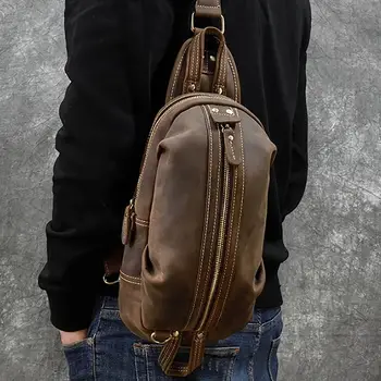 Висококачествена малка нагрудная чанта за мъже, раница за едно рамо, модерен ретро стил, нагрудная чанта, 2020, топли мъжки чанти за спорт