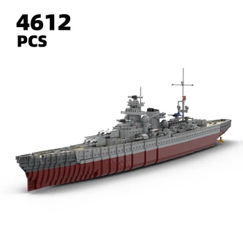 Военен MOC фрегата Gneisenau градивен елемент Комплект линеен кораб на военноморска военен кораб модел Армейского оръжия набор от тухли Оръжие крайцер Автомобил подарък