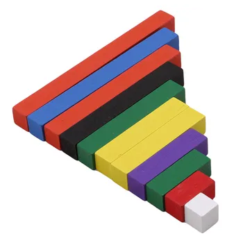 Гореща продажба на дървени материали, Дървени математически играчки 1-10 см Числови пръчки от Цветни нарастващите посредник между ръководството пръчки начална образование Коледни играчки