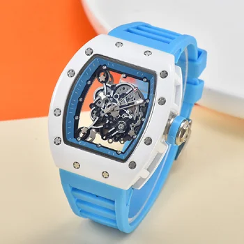 Горещи нови выдалбливают самоличността на часовници с тигрова глава Керамични маслени механични часовници унисекс, за разходка
