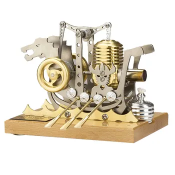 Двигател на Стърлинг метална монтаж със собствените си ръце модел на пиратски кораб Подвижната прецизна машина играчка Физика наука популярен подарък
