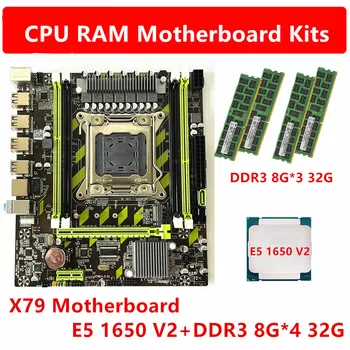 Дънна платка E5 1650 V2 host X79 DDR3 1600HMZ ECC REG 8GX4 32G CPU RAM Kit Комплект за настолни сървъри LGA 2011 дънна Платка работни станции