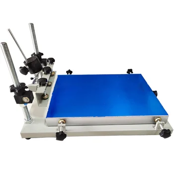 Един-цветен ръчно печатна машина с плосък екран (45 см x 60 см), алуминиева плоча с високо качество