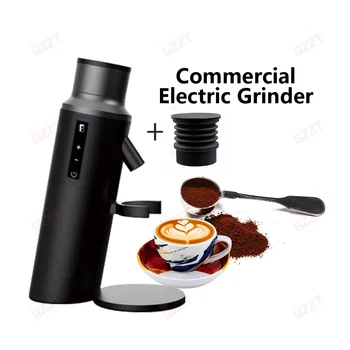 Електрическа кафемелачка GZZT 64 мм с титанов щанга с плосък нож за еспресо wheelhead машини с 7-степенна скоростна кутия с променлива скорост на мелене 110/220 В